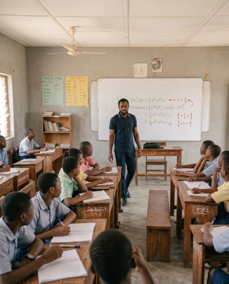 Mr. Michael Eze teaching Mathematics